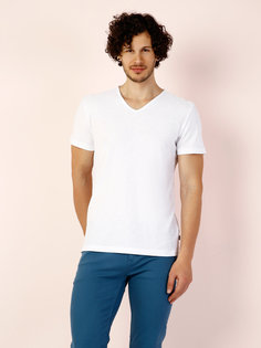 Футболка мужская Colins CL1006931_q1.v1 белая XXL Colins