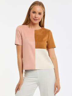 Блуза женская oodji 18K01004 бежевая 36