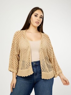 Кардиган женский MAT fashion Plus size_5025 бежевый L/XL