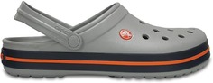 Шлепанцы унисекс Crocs Crocband 11016-01U серые 36-37 RU