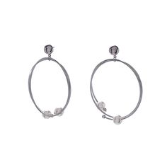 Серьги-кольца из бижутерного сплава с акрилом Moon Paris MR-22.12-191