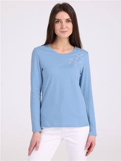 Лонгслив женский Апрель 1ЖДЛД3986001 голубой 84/164