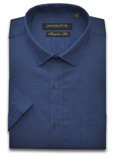 Рубашка мужская Imperator Vichy 3-K синяя 40/178-186