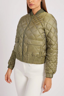 Бомбер женский Guess W3RL09 WF5E0 зеленый M