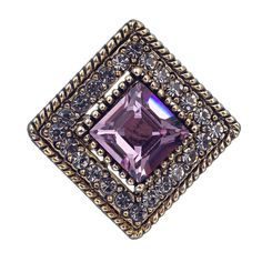 Брошь из бижутерного сплава с swarovski Moon Paris MoS-23.04-005