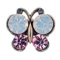 Брошь из бижутерного сплава с swarovski Moon Paris MoS-23.04-011