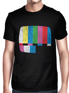 Футболка мужская DreamShirts Studio Телевизор - Помехи 022-oldtv-2 черная 2XL