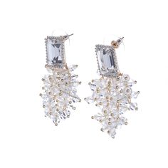 Серьги из бижутерного сплава с swarovski Moon Paris MB-22.12-008