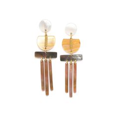 Серьги из бижутерного сплава с перламутром Nature Bijoux NB23.1-12-78504