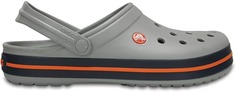 Шлепанцы унисекс Crocs Crocband 11016-01U серые 37-38 RU