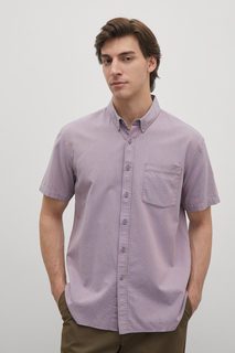 Рубашка мужская Finn Flare FSC21004 фиолетовая M