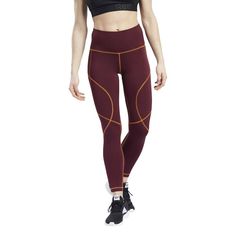 Тайтсы Reebok для женщин, спортивные, FU2434, Maroon, размер XS