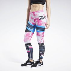 Тайтсы Reebok для женщин, спортивные, FU2420, Black, размер L