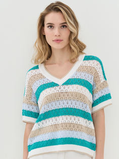 Пуловер женский VAY 5231-41250 разноцветный 48 RU