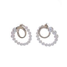 Серьги-кольца из бижутерного сплава с акрилом Moon Paris MRQ-22.12-006