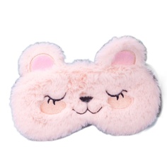 Маска для сна Sleep bear розовая No Brand