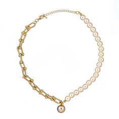 Колье из бижутерного сплава с культивированнымжемчугом 39 см Moon Paris MRQ-23.04-042