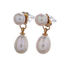 Серьги из бижутерного сплава с жемчугом Moon Paris Mo-23.03-012