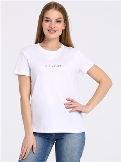 Футболка женская Апрель 1ЖДФК3784001 белая 100/164