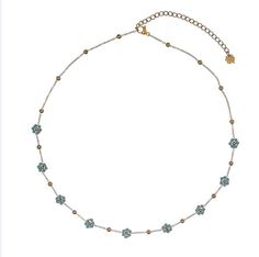 Колье из бижутерного сплава с бирюзой 48 см Moon Paris Mo-23.03-034