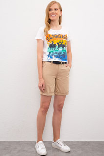 Шорты женские U.S. POLO Assn. G082SZ0310CLEA20Y бежевые 36 EU