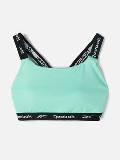 Топ спортивный Reebok для женщин, укороченный, U4_F9763_RBK, зелёный, M