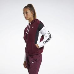 Толстовка Reebok для женщин, FU2189, Maroon, размер XS