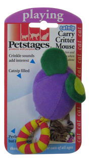 Мягкая игрушка для кошек Petstages Мышка с кошачьей мятой, хлопок, разноцветный