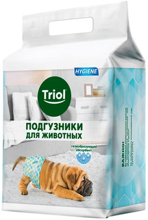 Подгузники для домашних животных Triol, 15-22 кг, размер L, 10 шт.