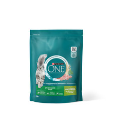 Сухой корм для кошек Purina ONE при домашнем образе жизни с индейкой и злаками, 200 г