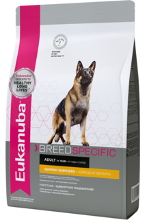 Eukanuba корм для взрослых собак породы Немецкая овчарка, курица 10 кг