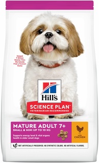 Сухой корм для собак Hills Science Plan Mature Adult 7+ Small&Mini, курица, 1,5кг