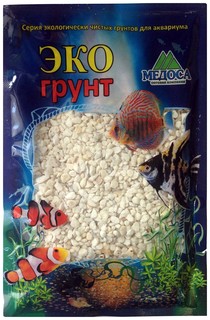Грунт для аквариума ЭКОгрунт Мраморная крошка Белая 2 - 5 мм 1 кг