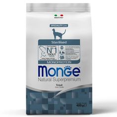 Сухой корм для кошек MONGE SPECIALITY CAT STERILISED с форелью, 0,4кг