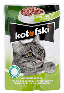 Влажный корм для кошек Kotofski, ягненок, 85г