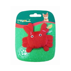 Мягкая игрушка для кошек Triol текстиль, красный, 8 см