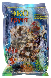 Грунт для аквариума Эко грунт Галька Феодосия мини, 1-3 мм, 7 кг ЭКОгрунт