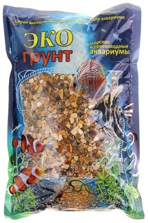 Грунт для аквариума Эко грунт Галька Каспий №1, 2-4 мм, 7 кг ЭКОгрунт