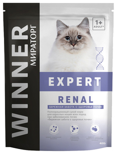 Сухой корм для кошек Winner Expert Renal при заболевании почек, 400 г