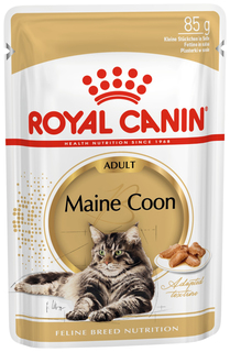 Влажный корм для кошек Royal Canin Maine Coon Adult с мясом, рыбой и злаками, 85 г