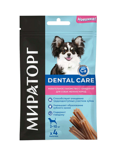 Лакомство для собак Мираторг Dental Care, для мелких пород, говядина, 40 г Winner