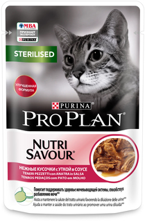 Влажный корм для кошек Purina Pro Plan с уткой, для стерилизованных, 85 г