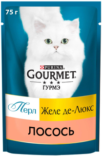 Влажный корм для кошек Gourmet Перл филе лосося в соусе, 75 г