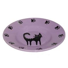 Миска для животных Foxie Cat Plate керамическая 15,5 х 3 см фиолетовая 140 мл