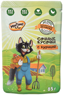Влажный корм для кошек Мнямс Фермерская ярмарка с курицей, 85 г