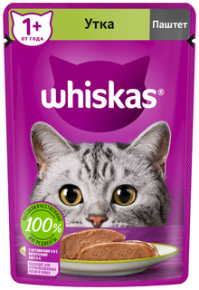 Влажный корм для кошек Whiskas из утки, 75 г
