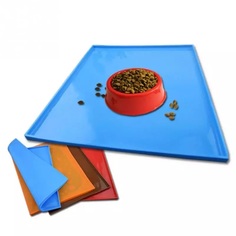 Коврик под миску для животных Pet Supplies, противоскользящий, 46х36 см, фиолетовый