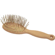 Массажная щетка 1 All Systems pin brush белая овальная, зубцы 35 мм