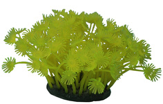 Декор для аквариума Коралл силиконовый Vitality желтый 7,5 х 7,5 х 10 см