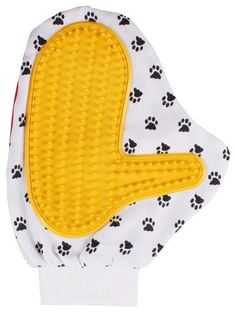 Щетка-рукавица для животных Pet Toy двусторонняя, желтый